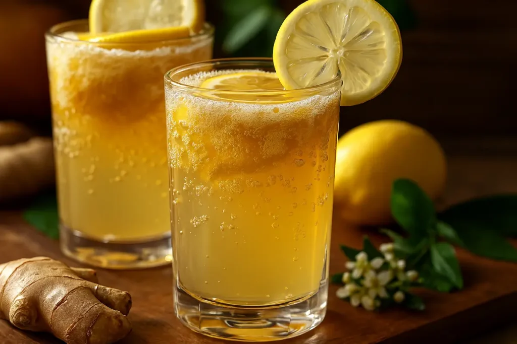 Natural Zepbound recipe drink in a glass with fresh ingredients